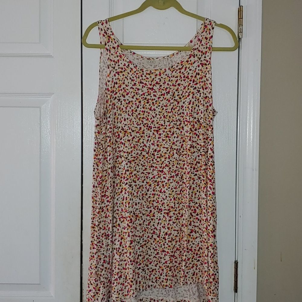 Logo Layers Lori Goldstein print tunic tank